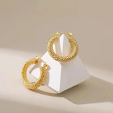 Textured Mini Hoops