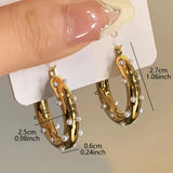 Geometric Circle Party Imitation Pearl Earings