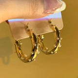 Geometric Circle Party Imitation Pearl Earings