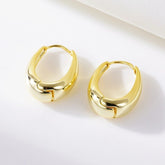 Chunky Oval Gold Plated Hoop