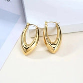 V DROP HOOP EARRINGS