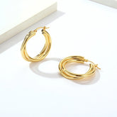 Minimalist 14k Gold Hoop