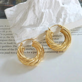 Earrings curly hoops