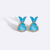 Blue Crystal Butterfly Shape Earring