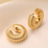 Gold Tube Hoops