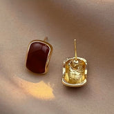 Wine Red Earrings