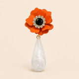 Ornage Petal Stud Earrings