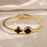 Gold Clover Bangle