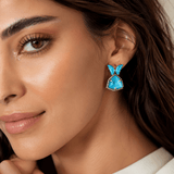 Blue Crystal Butterfly Shape Earring