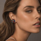 Multicolor Luxury Crystal Statement Earrings