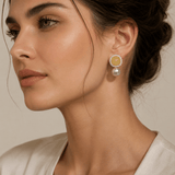 Statement Pink Pearl Drop Earring
