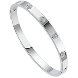 Radiant Sunburst Studded Silver Wrist Bangle