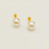 Cute Faux Pearl Stainless Steel Studs