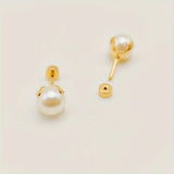 Cute Faux Pearl Stainless Steel Studs