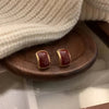 Wine Red Earrings
