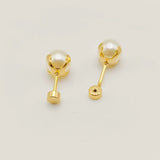 Cute Faux Pearl Stainless Steel Studs