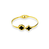 Gold Clover Bangle