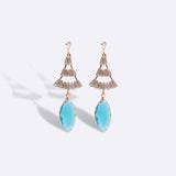 Light Blue Crystal Glass Earrings