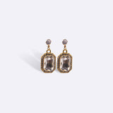 Vintage Square Diamond Dangle Earrings