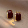 Wine Red Earrings