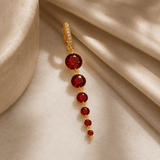 Red Diamond Dangling Earrings