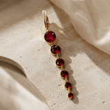 Red Diamond Dangling Earrings