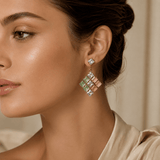 Zircon Stones Square Earrings