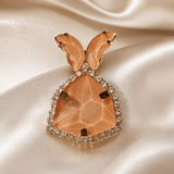 Yellow Crystal Butterfly Shape Earring