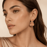 Yellow Crystal Butterfly Shape Earring