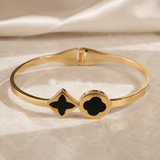 Gold Clover Bangle