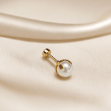 Cute Faux Pearl Stainless Steel Studs