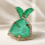 Green Crystal Butterfly Shape Earring