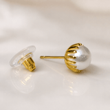 Faux Pearl Stainless Steel Studs