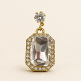 Vintage Square Diamond Dangle Earrings