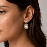 Vintage Square Diamond Dangle Earrings
