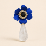 Blue Petal Stud Earrings